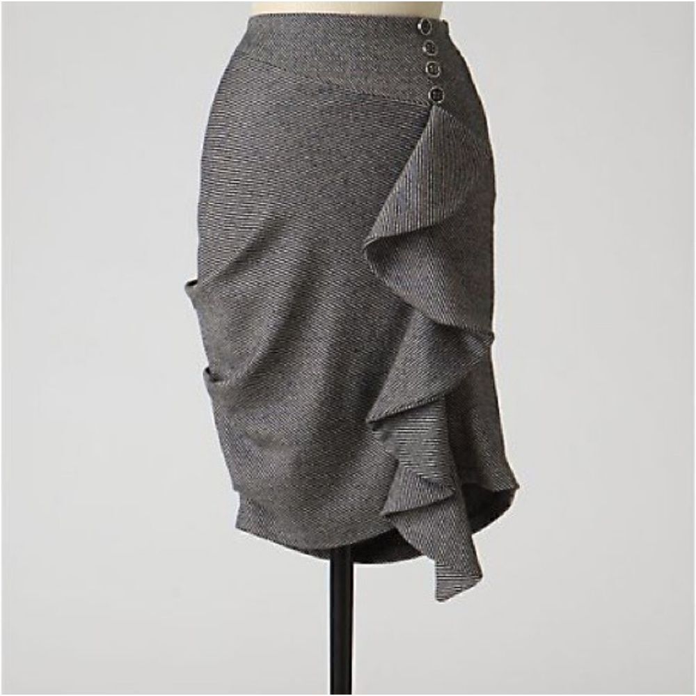 Anthropologie Eva Franco Ruched Pencil Skirt 4